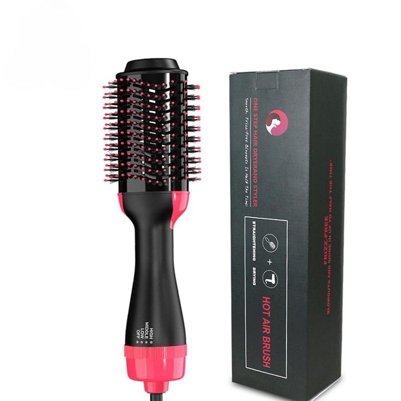 LISAPRO Hot Air Brush One-Step Hair Dryer & Volumizer | 1000W Soft Touch Pink Styler, Improved Golden Version | Dual Voltage