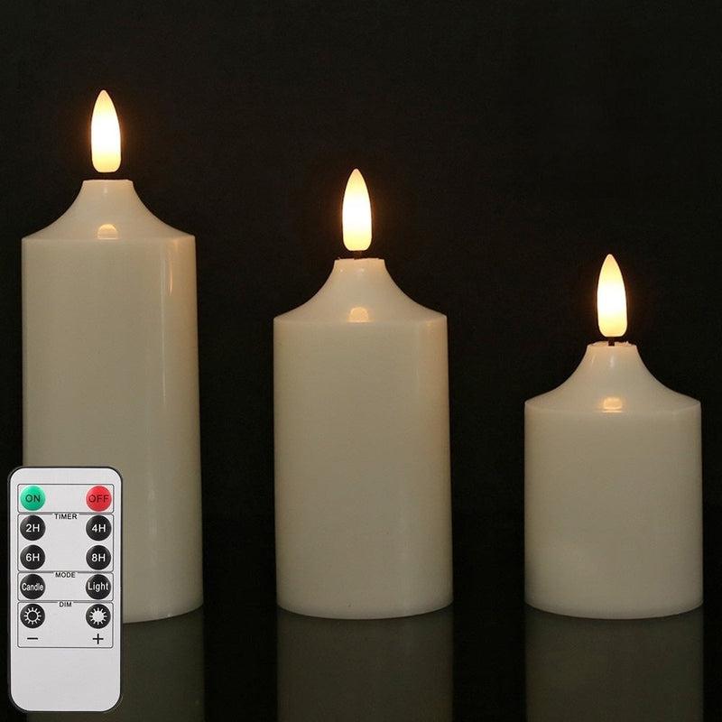 Yeahmart Flameless LED Candles Light Decoration Creative Lamp Battery Powered for Home Wedding Birthday Party Decoration, Remote Control Option (6-24 pcs)