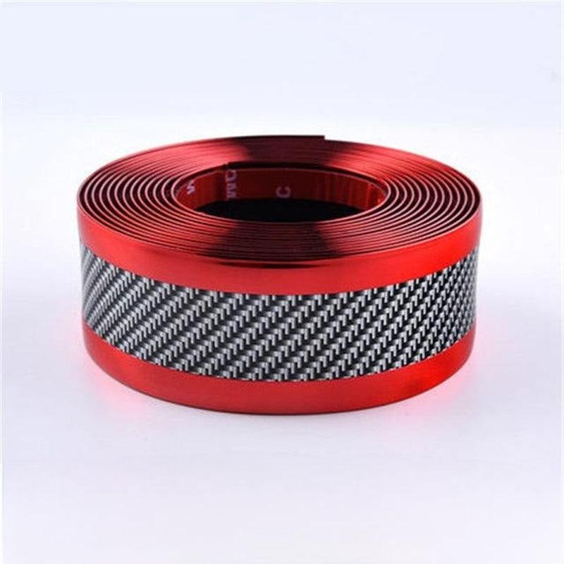 Carbon Fiber Anti-Scratch Door Sill Protector | Rubber Strip Car Threshold Bumper Film Tape | Vibrant Colors | Car Accessories