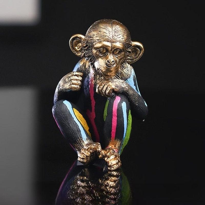 Arsthec Banksy Monkey Gorilla Resin Statue | Unique Street Art Craft for Home Decoration