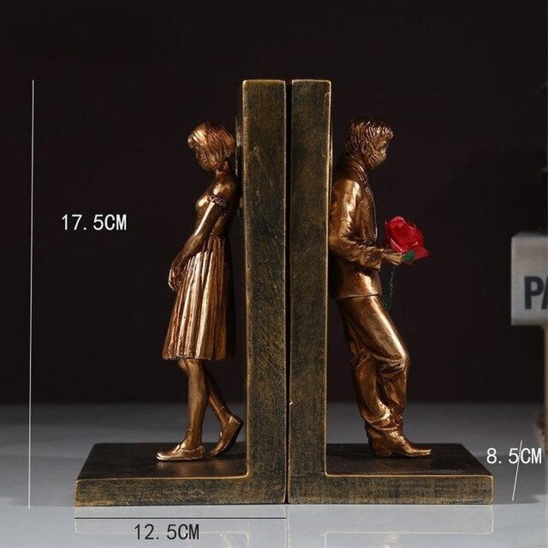 Banksy Inspired Figures Sculpture Bookends | Unique & Creative Home Decoration Accessories for Stylish Bookshelves