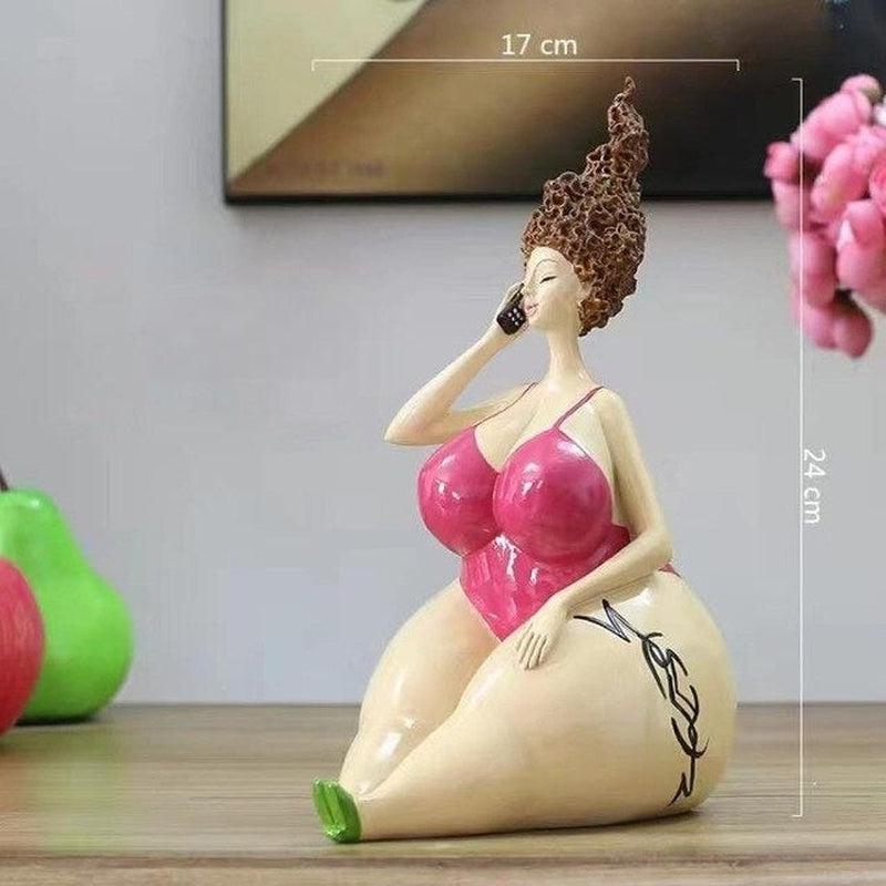 Nordic Playful Cartoon Intrigate Beauty Women Ornaments | Creative Desk Figurines for Home Living Room Decoration