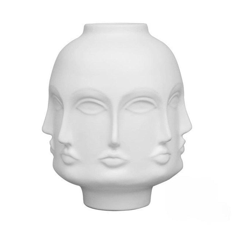 Creative Face Ceramic Vase for Flowers | Decorative Indoors & Outdoors | Ethnic Aesthetics | Living Room, Bedroom, Garden