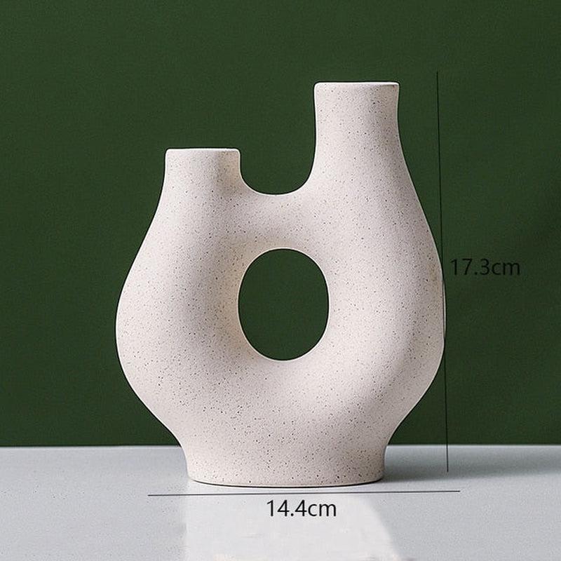 Ceramic Vase Set | Modern Home Decor | Abstract Art Ornaments for Desktop