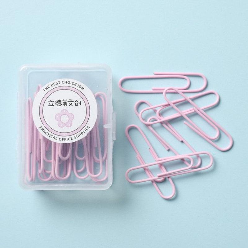 Colorful Metal Paper Clips & Staplers | Assorted Sizes (18mm/50mm) | Office and School Supplies, Stationery Accessories, Memo Clips, Bookmarks