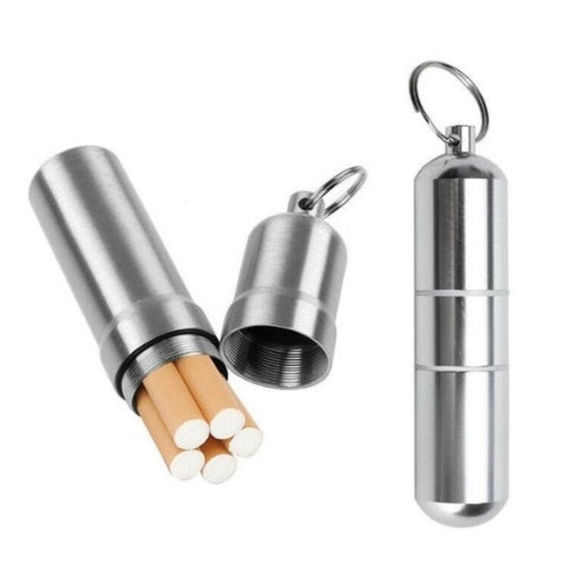 Silver Aluminum Alloy Cigarette Case | Waterproof, Versatile & Stylish Cigarette Accessory