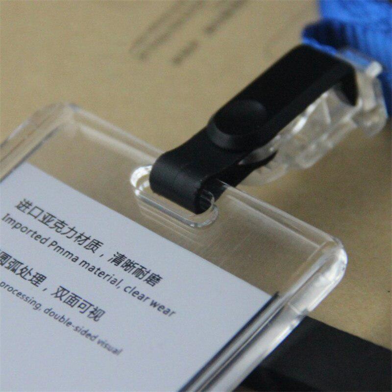 ID Card Holder Keychain Desk Accessories Photocard Holder | Business Card Holder Stationery Organizer Clip Holder | Office Supplies