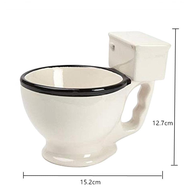 Funny Toilet Ceramic Mug with Handle | Novelty and Hilarious Gift for Coffee, Tea, and Milk Lovers