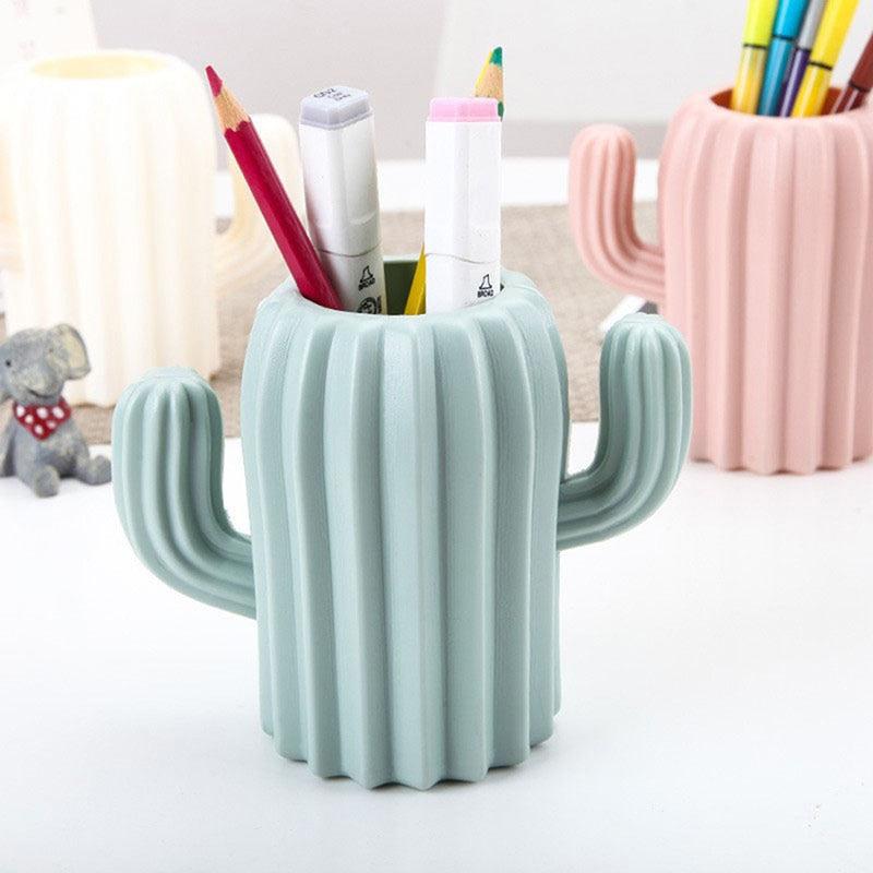 Cactus Pen Holder | Multifunctional Desktop Storage Box for Students | Cute Stationery Desk Organizer