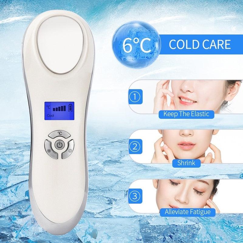 ForeverLily Hot & Cold Vibration Facial Massager - Rejuvenate, Tighten, and Nourish Your Skin | Portable, Cordless & Ergonomic Design