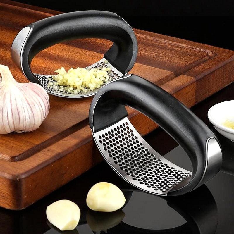 Stainless Steel Garlic Press Crusher | Manual Garlic Mincer