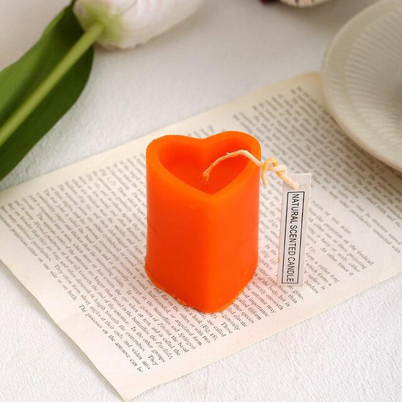 Colorful Heart-Shaped Candles | Decorative Household Aromatherapy Luxury Fragrance Candles Made of Soy Wax