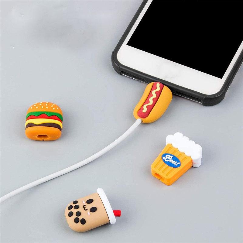 Cable Protector Mini PVC Cartoon Cable Cord Case | Charger Plug Protective Data Line Bite Winder Cover | iPhone Charger Cable Protector