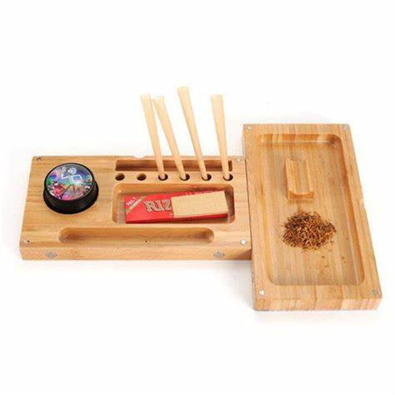 Bamboo Wooden Rolling Tray | Folding, Magnetic & Eco-Friendly | Your Essential Weed Smoking Companion