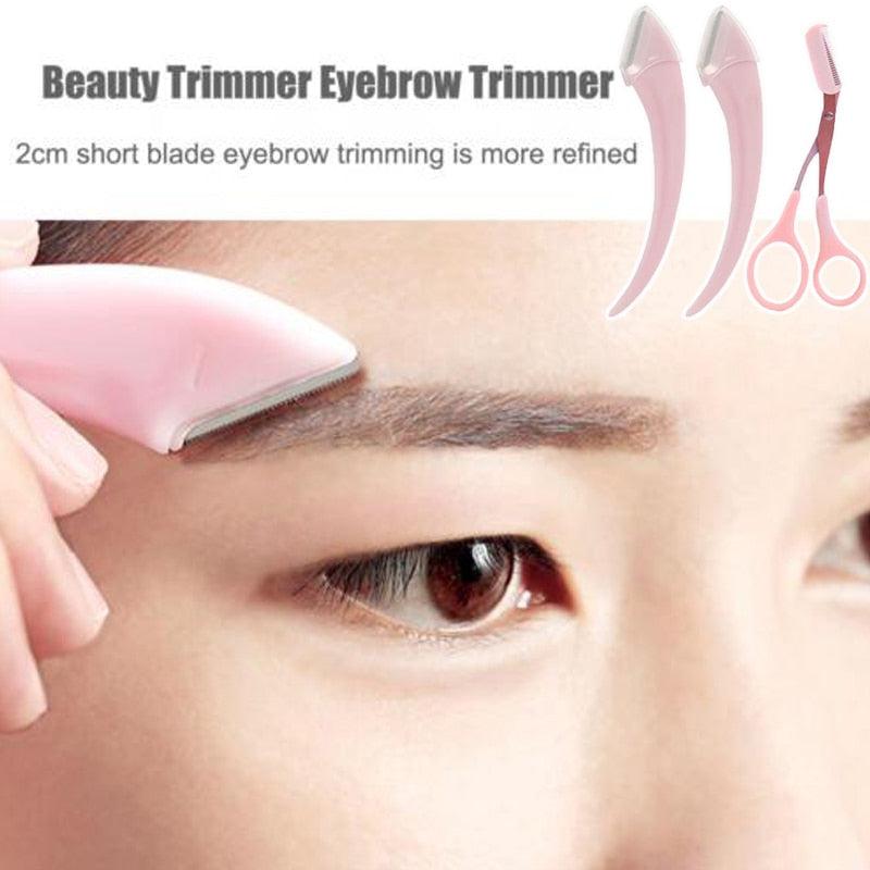 Professional Eyebrow Trimming Knife and Face Razor Set for Women