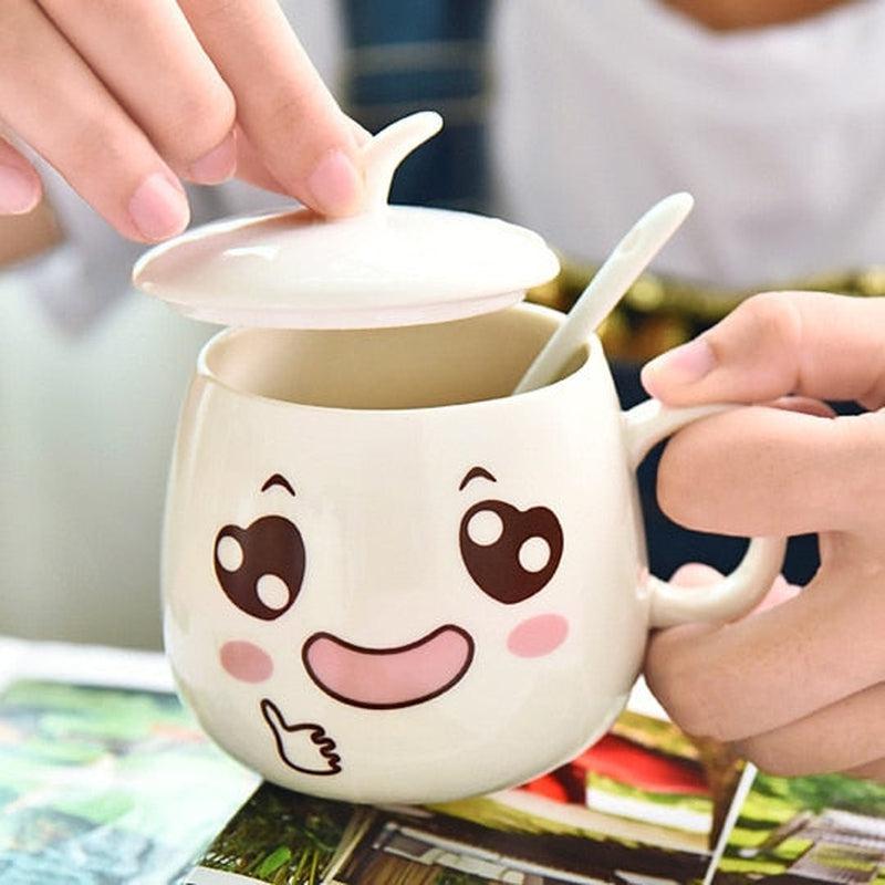 Cute Cartoon Breakfast Mug with Cover | Perfect Gift for Loved Ones