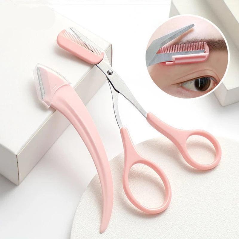 Professional Eyebrow Trimming Knife and Face Razor Set for Women