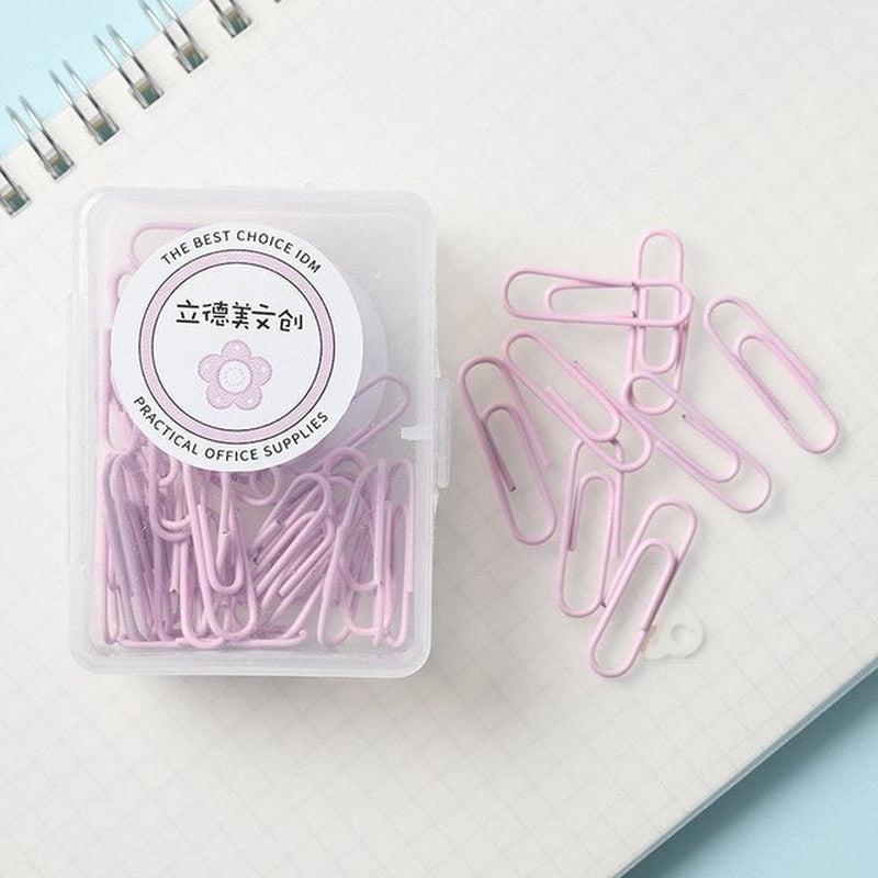 Colorful Metal Paper Clips & Staplers | Assorted Sizes (18mm/50mm) | Office and School Supplies, Stationery Accessories, Memo Clips, Bookmarks