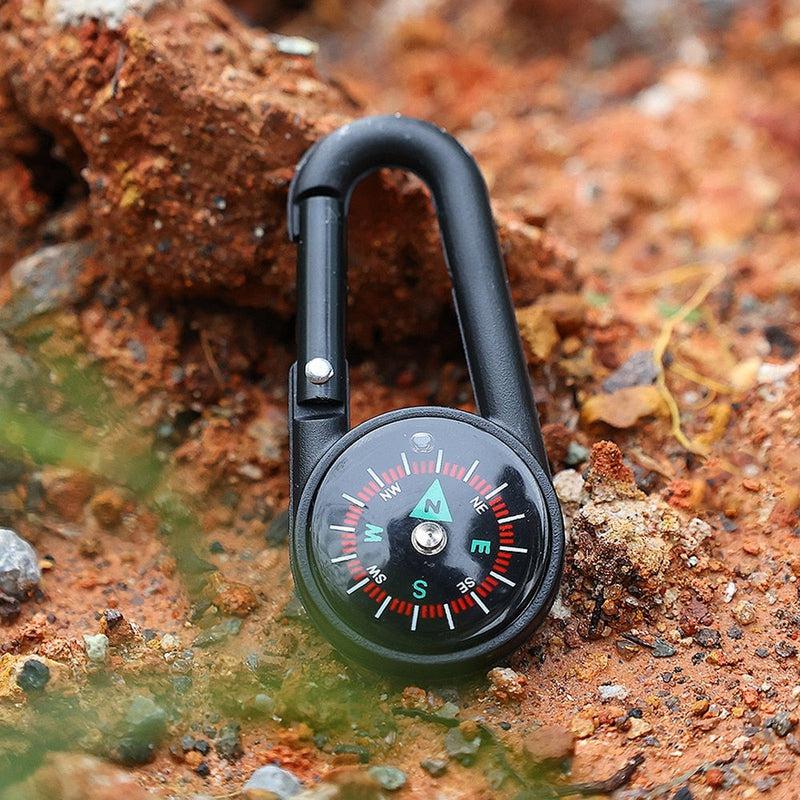 Mini Metal Compass Keychain: Perfect Outdoor Companion for Camping, Hiking & Mountaineering