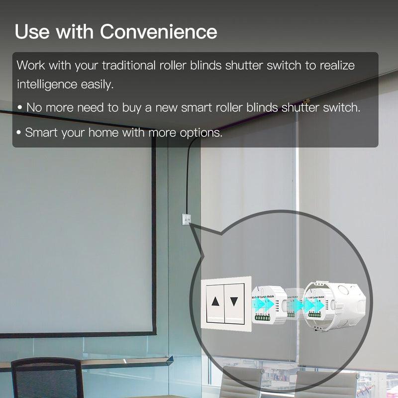 Tuya Wi-Fi Blind Shutter Curtain Switch Module | Smart Life APP Control for Electric Motor, Alexa & Google Home Compatibility