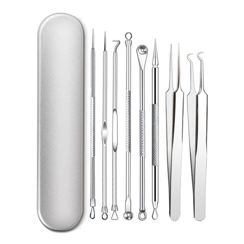 Stainless Steel Acne Needle Set for Face | Blackhead Remover Tool with Box | Acne Extraction Tools Kit for Beauty Salon or Household | 8 pcs / 11 pcs Set