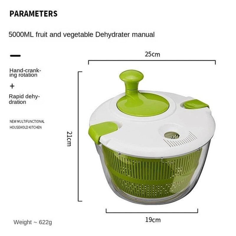 Vegetable Dehydrator Electric Quick Cleaning Dryer | Fruit and Vegetable Dry and Wet Separation | Draining Salad Spinner | Home Gadget