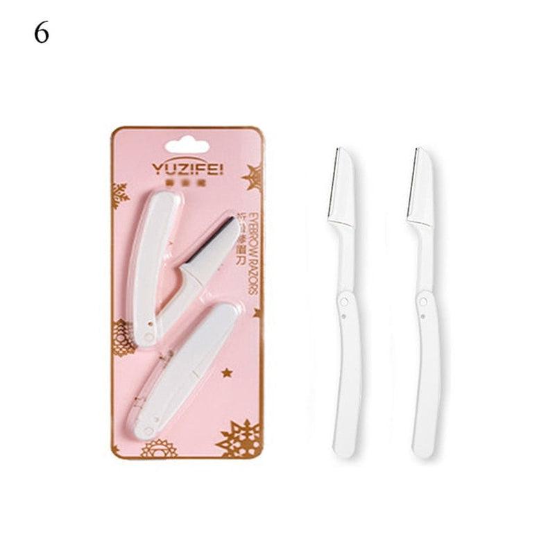 Professional Eyebrow Trimming Knife and Face Razor Set for Women