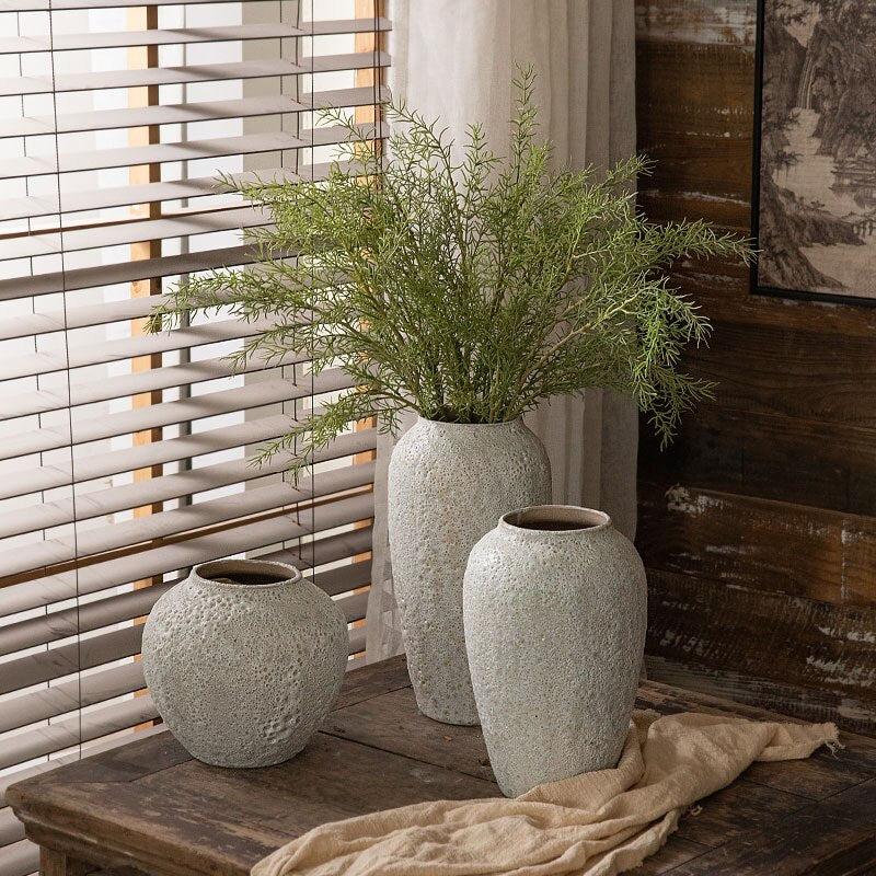 Retro Creative Old Hydroponic Ceramic Vase | Home Decoration for Flower Arrangement | Living Room Decor