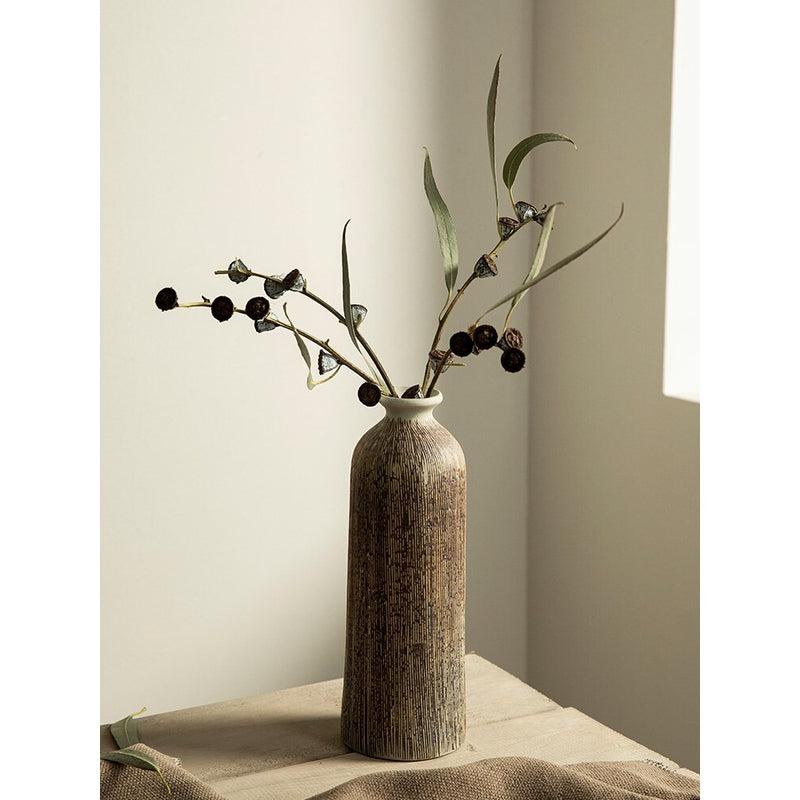 Wabi-Sabi Threaded Ceramic Vases | Home Decoration Living Room Art | Inserted Dry Flower Vase | Glamour Aesthetic Decor Home
