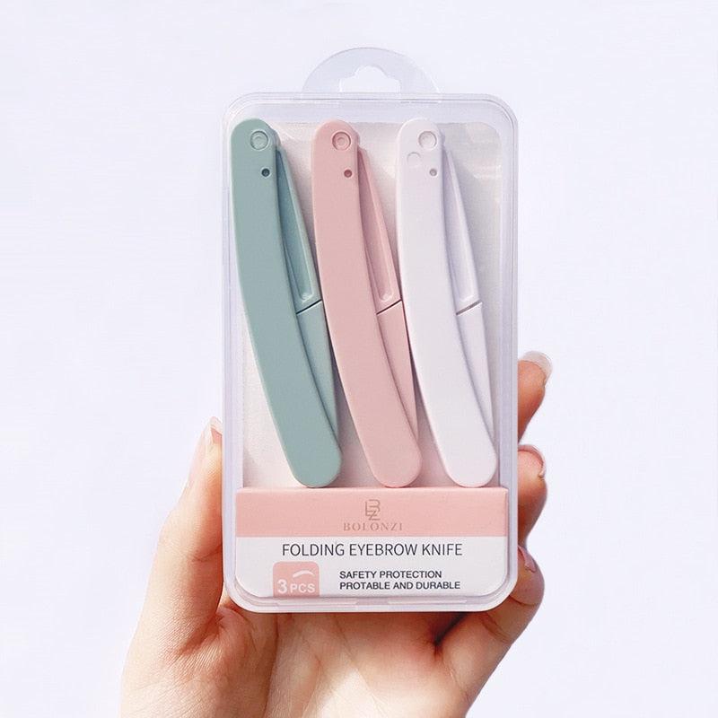 Safe Folding Ladies' Face Shaver & Eyebrow Trimmer Blade | Anti-Scratch Razor Makeup Tools