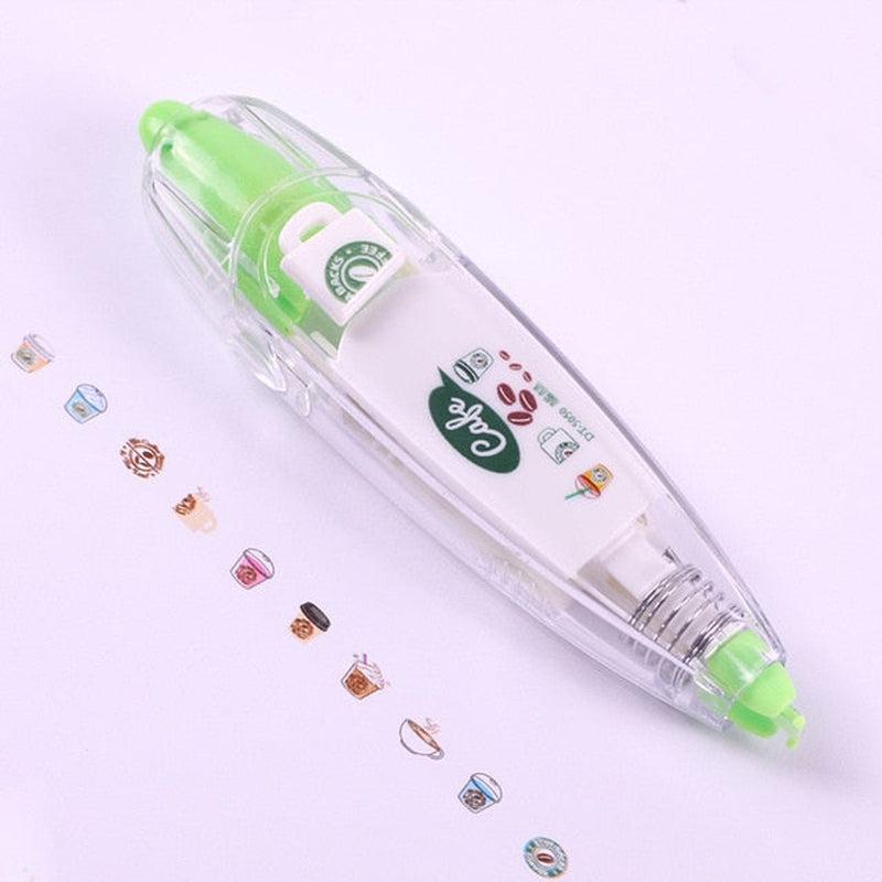 Colorful Cartoon Floral Sticker Tape Pen for Kids - Fun Stationery Decoration for Notebooks, Diaries & Crafts