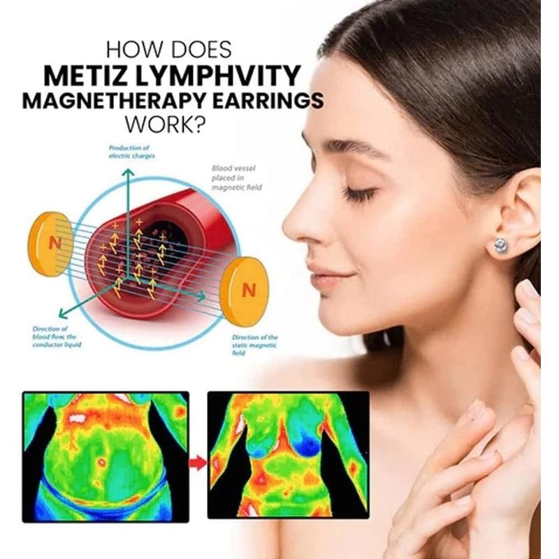 Lymphatic Magnetic Earrings | Slimming Detox Magnetic Therapy Earrings for Women | 8mm, Available in 3 Colors