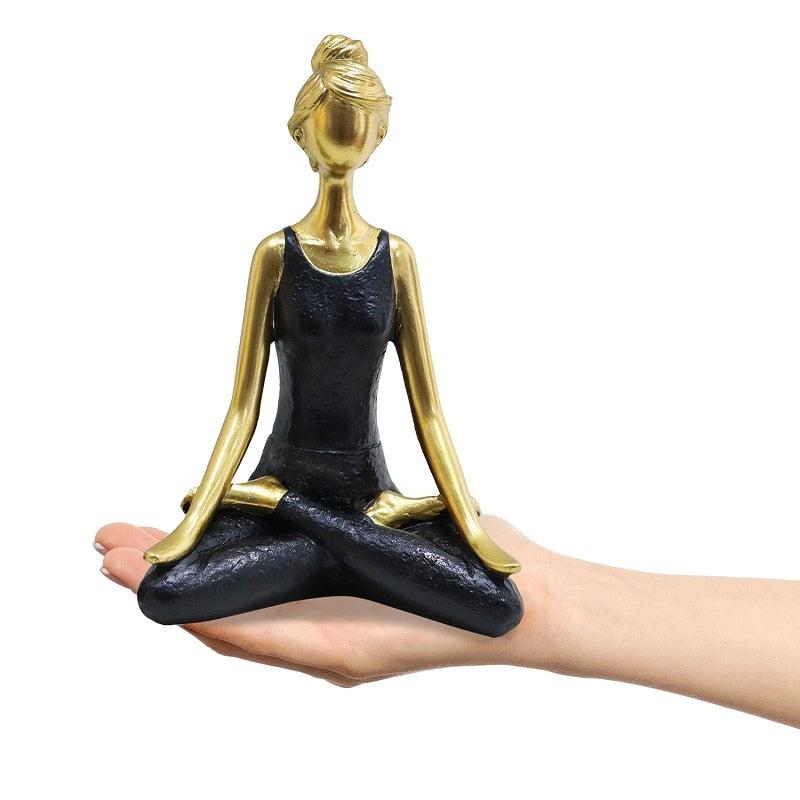 Harmonious Yoga Statues Set | Resin Meditation Lady Figurines for Mindful Home or Office Decor