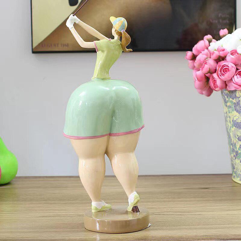 Nordic Playful Cartoon Intrigate Beauty Women Ornaments | Creative Desk Figurines for Home Living Room Decoration