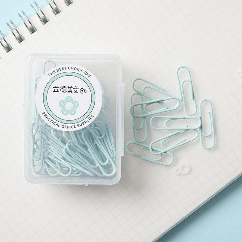 Colorful Metal Paper Clips & Staplers | Assorted Sizes (18mm/50mm) | Office and School Supplies, Stationery Accessories, Memo Clips, Bookmarks