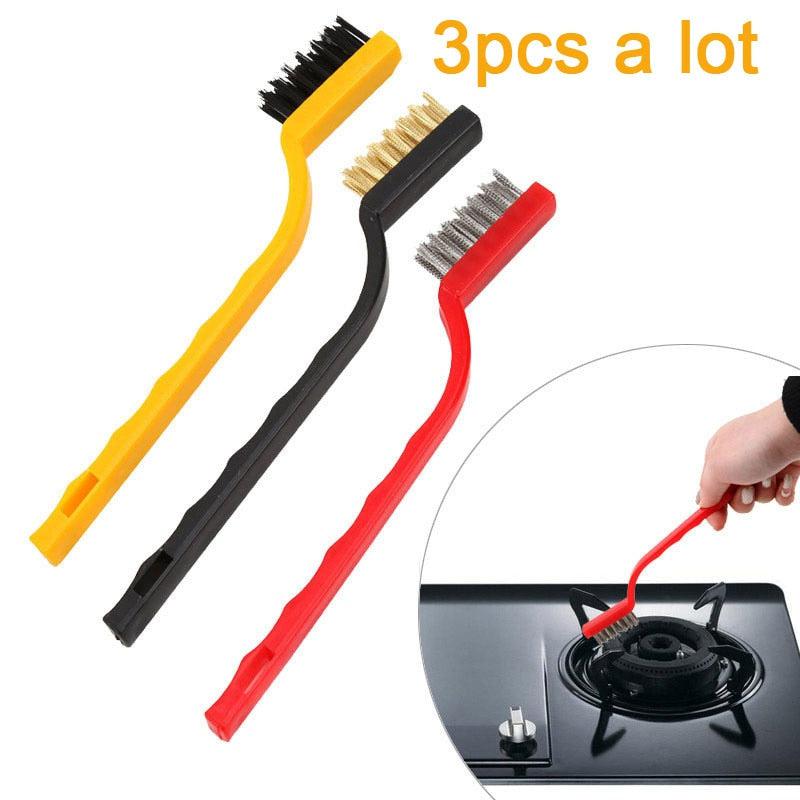 Gas Stove Cleaning Wire Brush Set | Kitchen Tool for Powerful Decontamination | Metal Fiber Brush