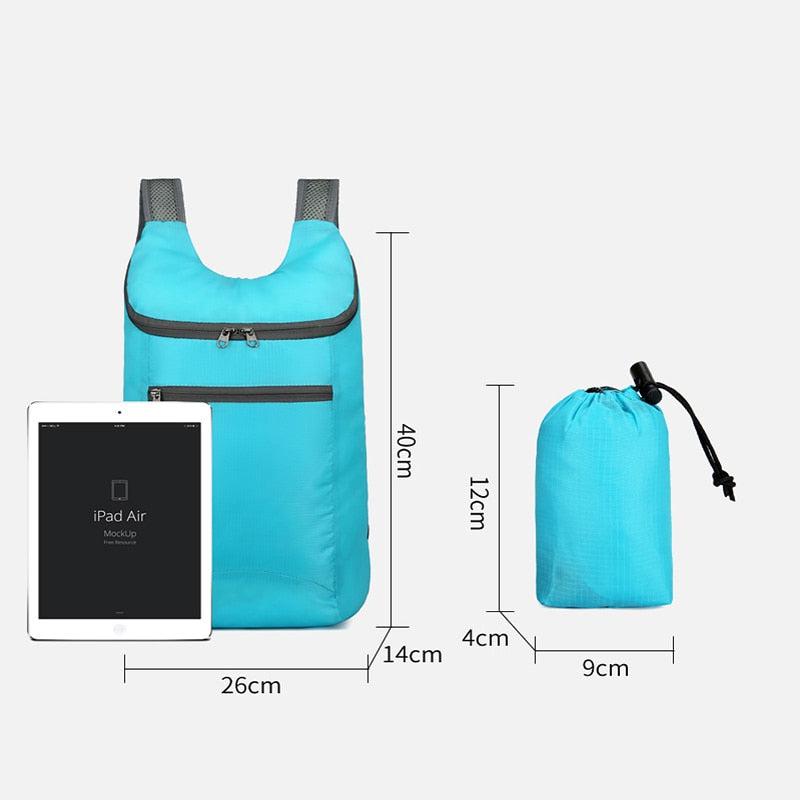 20L Unisex Waterproof Foldable Outdoor Backpack - Ideal for Camping, Hiking, and Travel