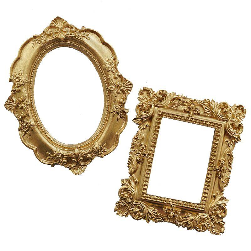 Golden Retro Photo Frame | Nail Art Jewelry Decoration | Home Decoration | Photography Background Shooting | Photo Props