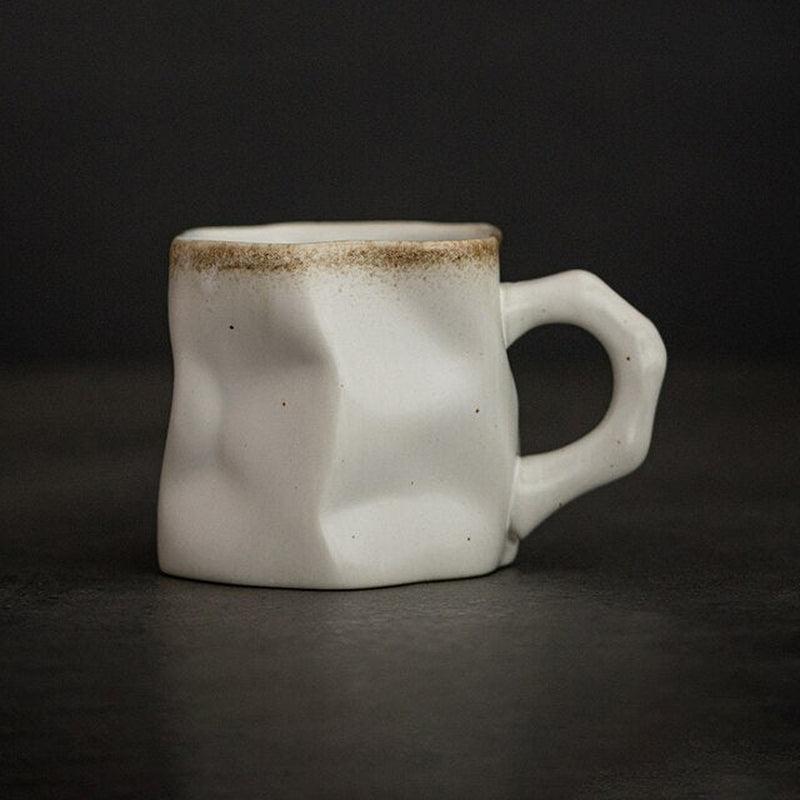 Vintage Clay Ceramic Coffee Mug - Handmade Stoneware Water Cup with Gradient Glaze - Creative and Unique Coffee Cups