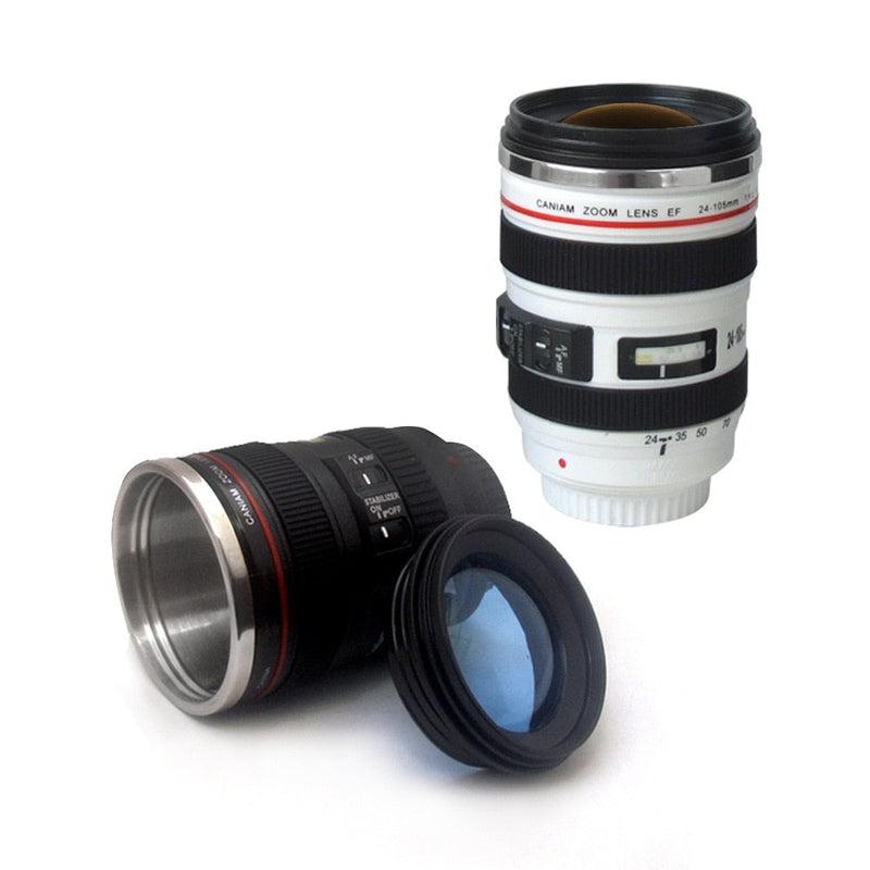 Coffee Mug 1:1 Camera Lens Emulation Mug with Lid - Creative and Realistic Photography Lover's Cup