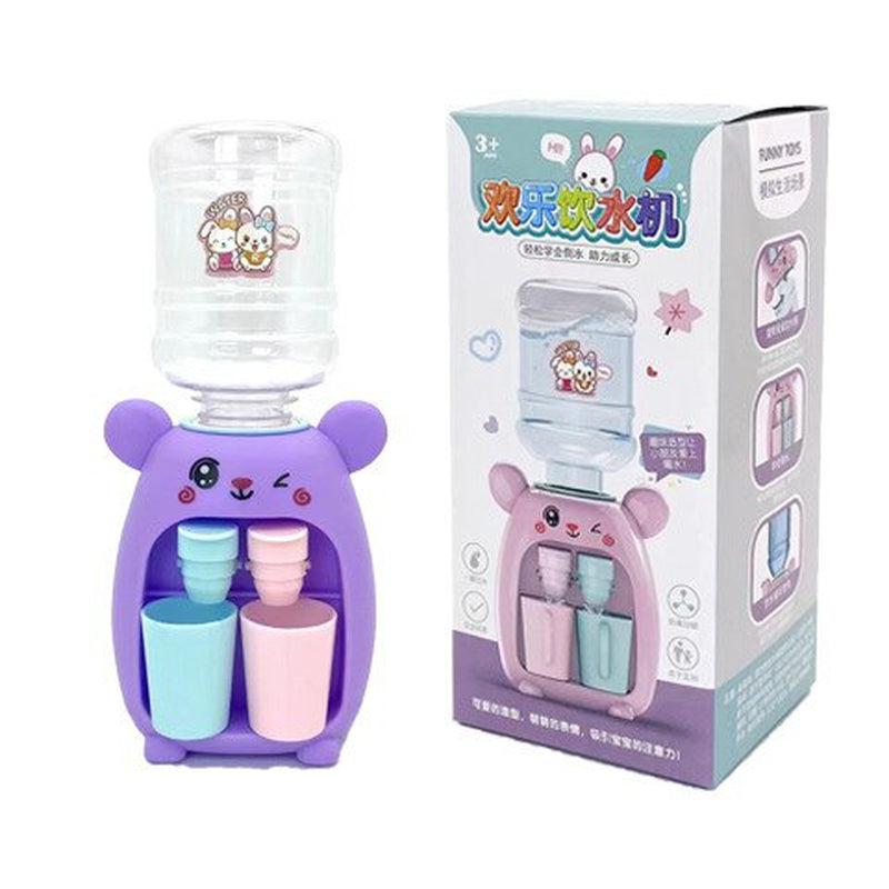 Mini Children Dual Water Dispenser Toy | Cute Pink & Blue Simulation Kitchen Toy for Cold / Warm Water, Juice & Milk