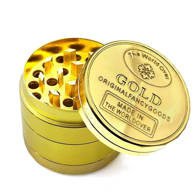 Gold Zinc Alloy Herb Crusher | Efficient Tobacco Grinder