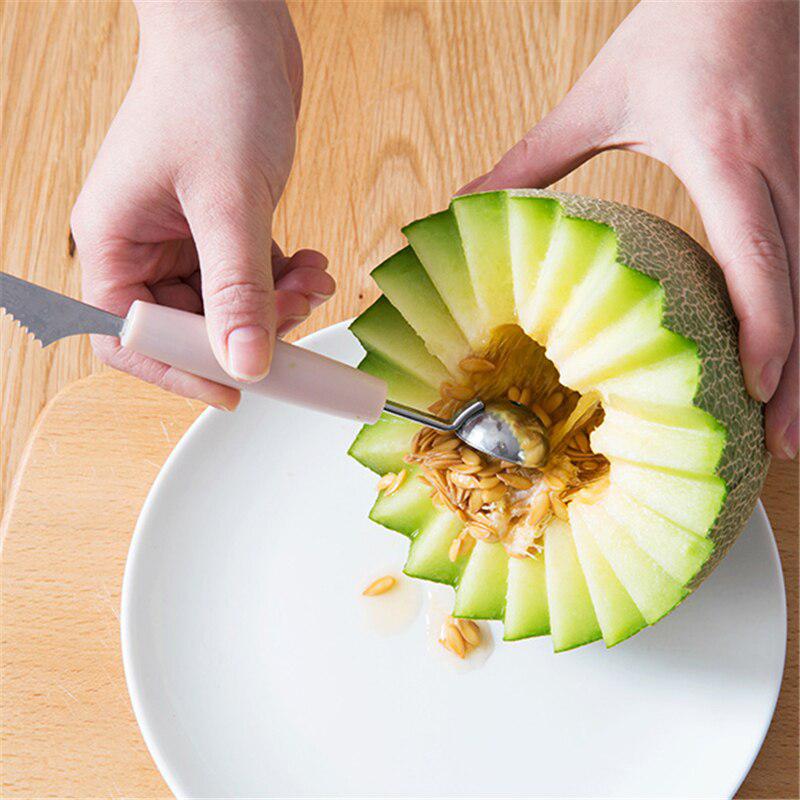 Versatile Fruit Carving Knife and Baller Scoop Spoon | Kitchen Tools Gadgets