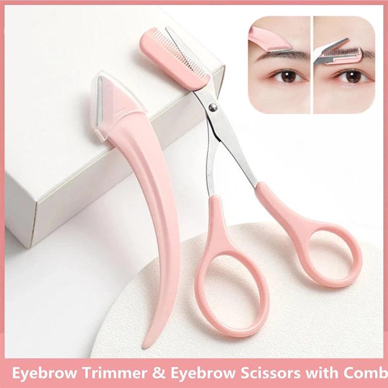 Professional Eyebrow Trimming Knife and Face Razor Set for Women