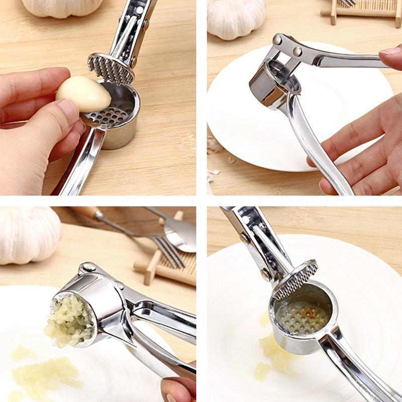 Imitating Stainless Steel Multifunction Garlic Press Crusher | Kitchen Cooking Ginger Squeezer Masher | Handheld Ginger Mincer Tools