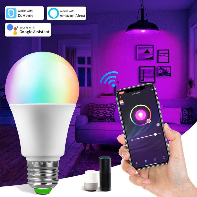 Bluetooth E27 Smart Light Bulb | Dimmable RGB Cold Warm Light, 12W LED Lamp