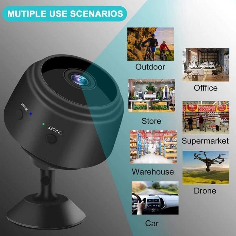 HD1080P WiFi Mini IP Camera | Infrared Night Vision, Motion Detection & Audio for Enhanced Security