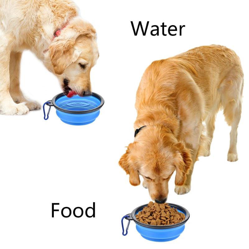 Foldable Silicone Pet Bowl | Portable and Collapsible Feeder for Dogs | Ideal for Outdoor Camping & Travel | 350ml & 1000ml