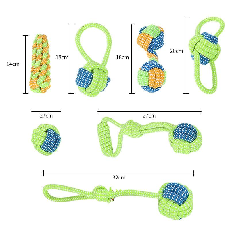 Interactive Dog Toys | Cotton Rope Chew Toy with Ball for Large & Small Dogs | Fun & Healthy Pet Accessories