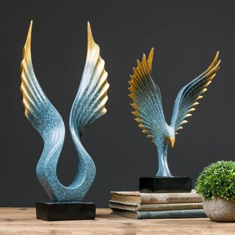 Stunning Eagle Figurines for Home or Office Decor | Resin Ornaments | Simplistic Modern Creative Crafts